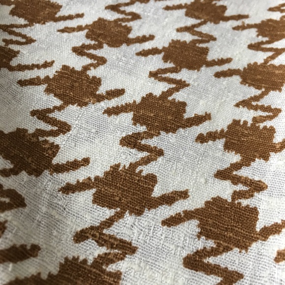 Brown and white houndstooth bandana necktie - Picture 4 of 7